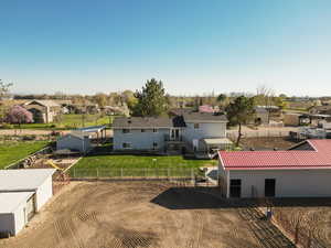 Aerial view of residential area