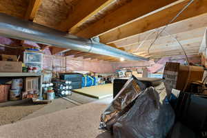 View of unfinished basement