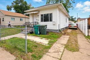 View of shotgun-style home
