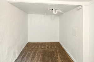 Spacious closet featuring carpet