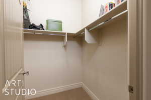 View of walk in closet