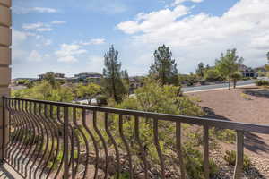 Balcony featuring a residential view