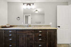 Bathroom featuring vanity