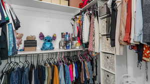 View of spacious closet