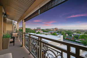 Balcony featuring a city view