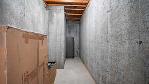 View of unfinished below grade area