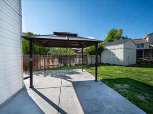 View of patio / terrace with a gazebo