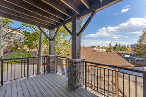 View of wooden deck