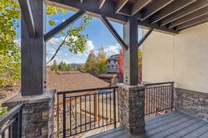 View of wooden deck