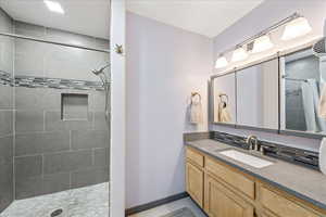 Enjoy a nice shower with updated finishes and a functional space.