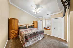 Master suite is generously sized to fit a king bed with ease.