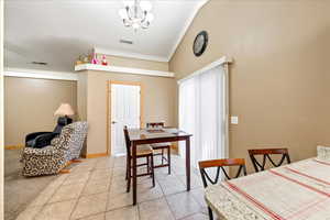 The open layout provides a clear view from the kitchen to the dining space.
