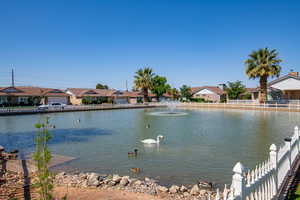 Water view with nearby suburban area