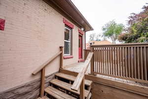 View of wooden deck