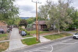 View of front of house with a mountain view