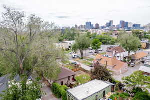 Aerial view of city skyline