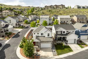 Aerial view of residential area