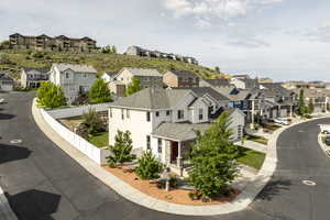 Aerial view of residential area