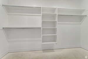 View of walk in closet