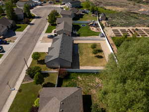 Aerial view of residential area