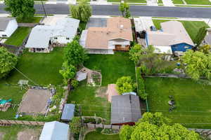 Aerial view of residential area