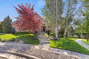View of colorful landscaping