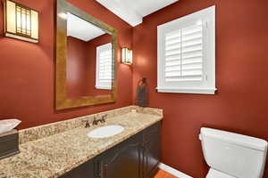 Updated main-floor half bath.
