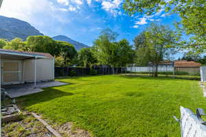 Spacious, fully fenced backyard