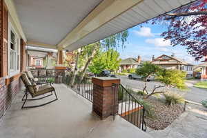 Porch with a residential view