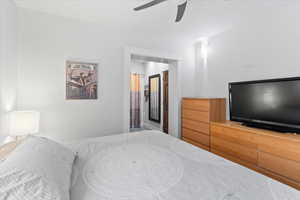 Bedroom with ceiling fan