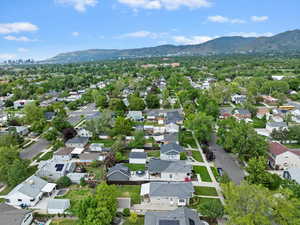 Aerial view facing north