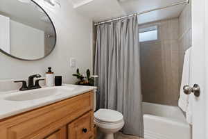 Lower level tiled full bathroom