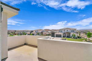 Balcony with a residential view
