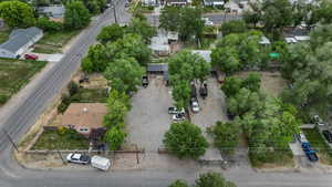 Aerial view of residential area