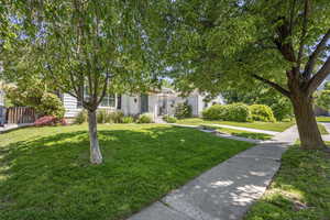 View of property hidden behind natural elements
