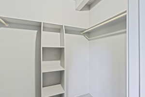 View of walk in closet