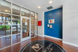 Community Lobby with large entry doors and access to Downtown lifestyle