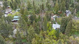 View of property location with a forest
