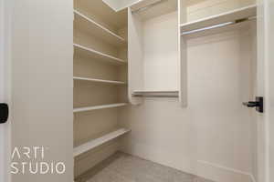 View of walk in closet