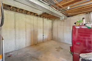 View of unfinished basement