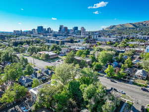 View of urban area featuring mountains