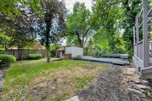 View of yard featuring a deck