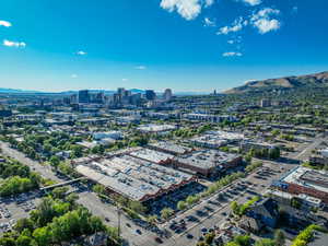 View of urban area with mountains