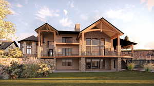 "RENDERING" of Un-Built Proposed Main House