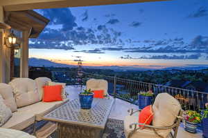 View of patio / terrace featuring a balcony and outdoor lounge area