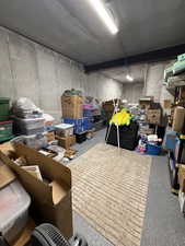 View of unfinished basement