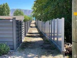 View of yard featuring a mountain view