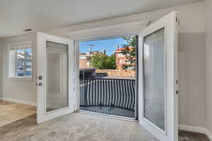French doorway to outside Juliet balcony
