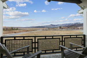 Deck with a mountain view