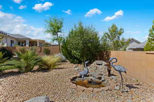 View of fenced yard